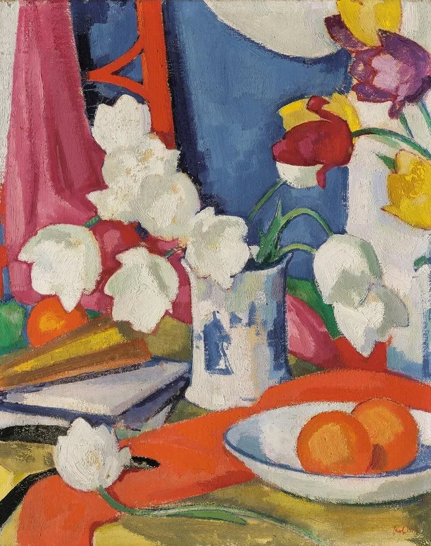 Red and White Tulips