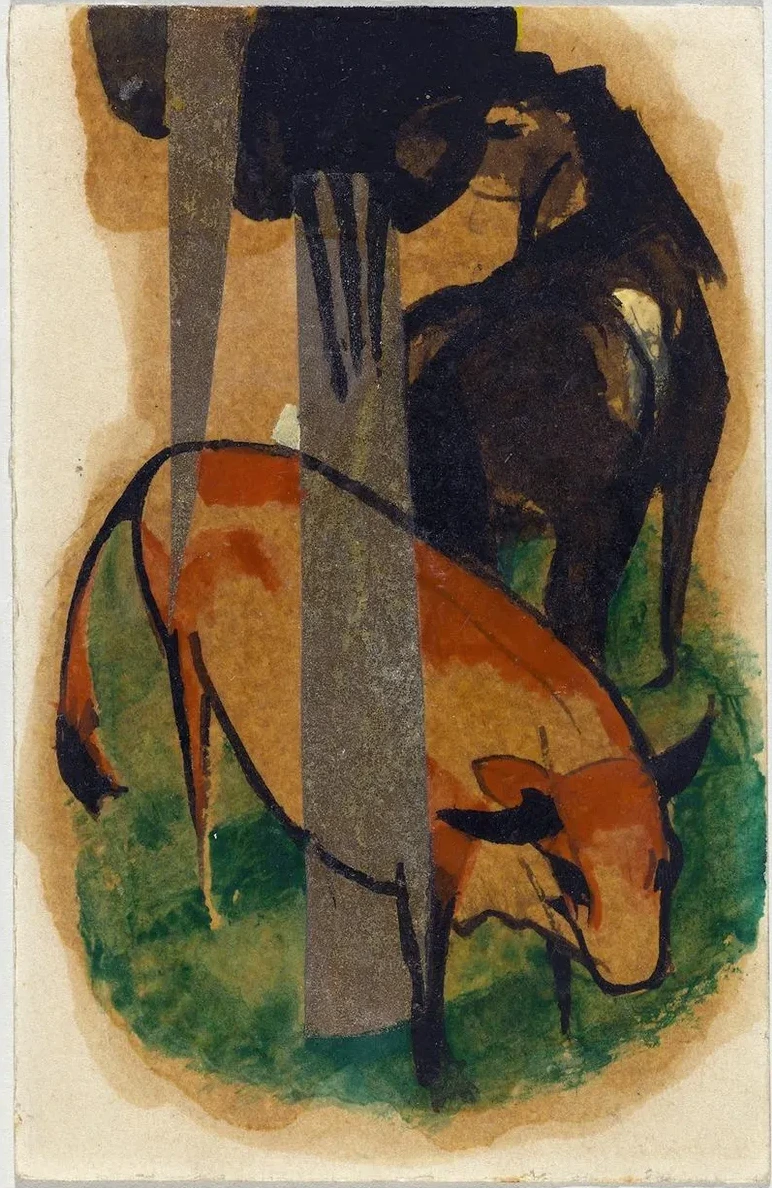 Red Horse and Yellow Cattle