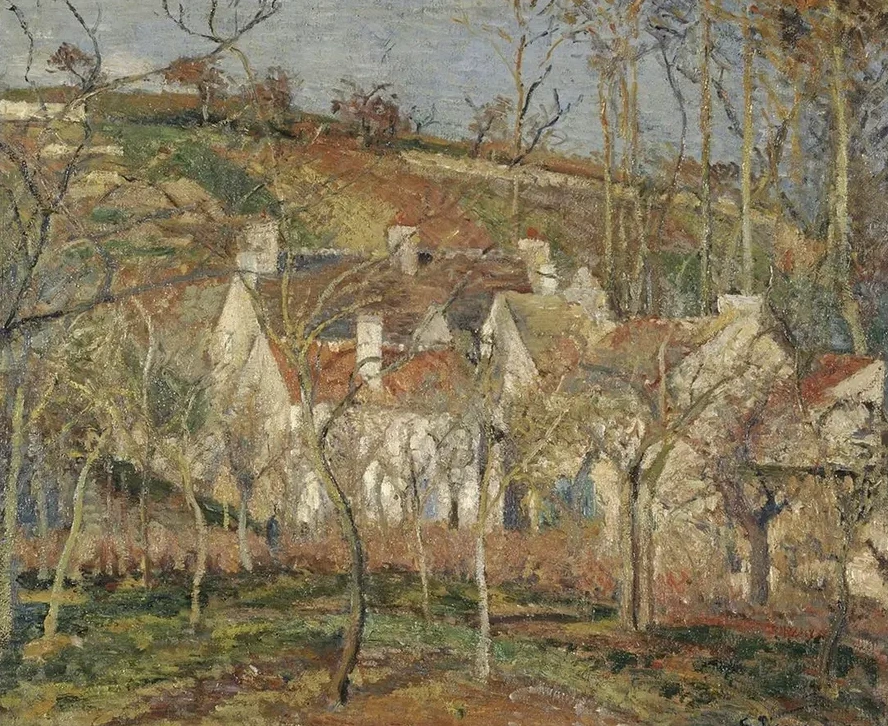 Red Roofs, Corner of a Village, Winter
