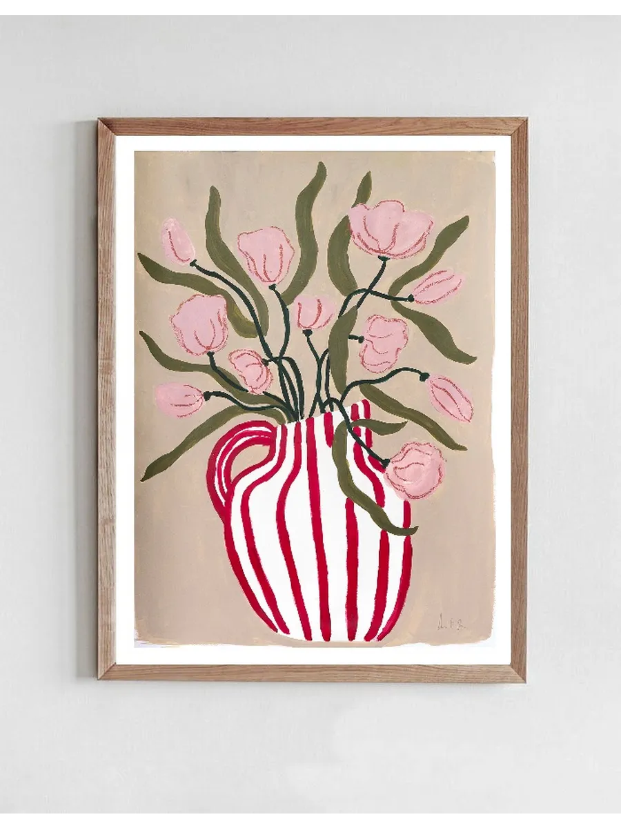 Red Stripe Vase