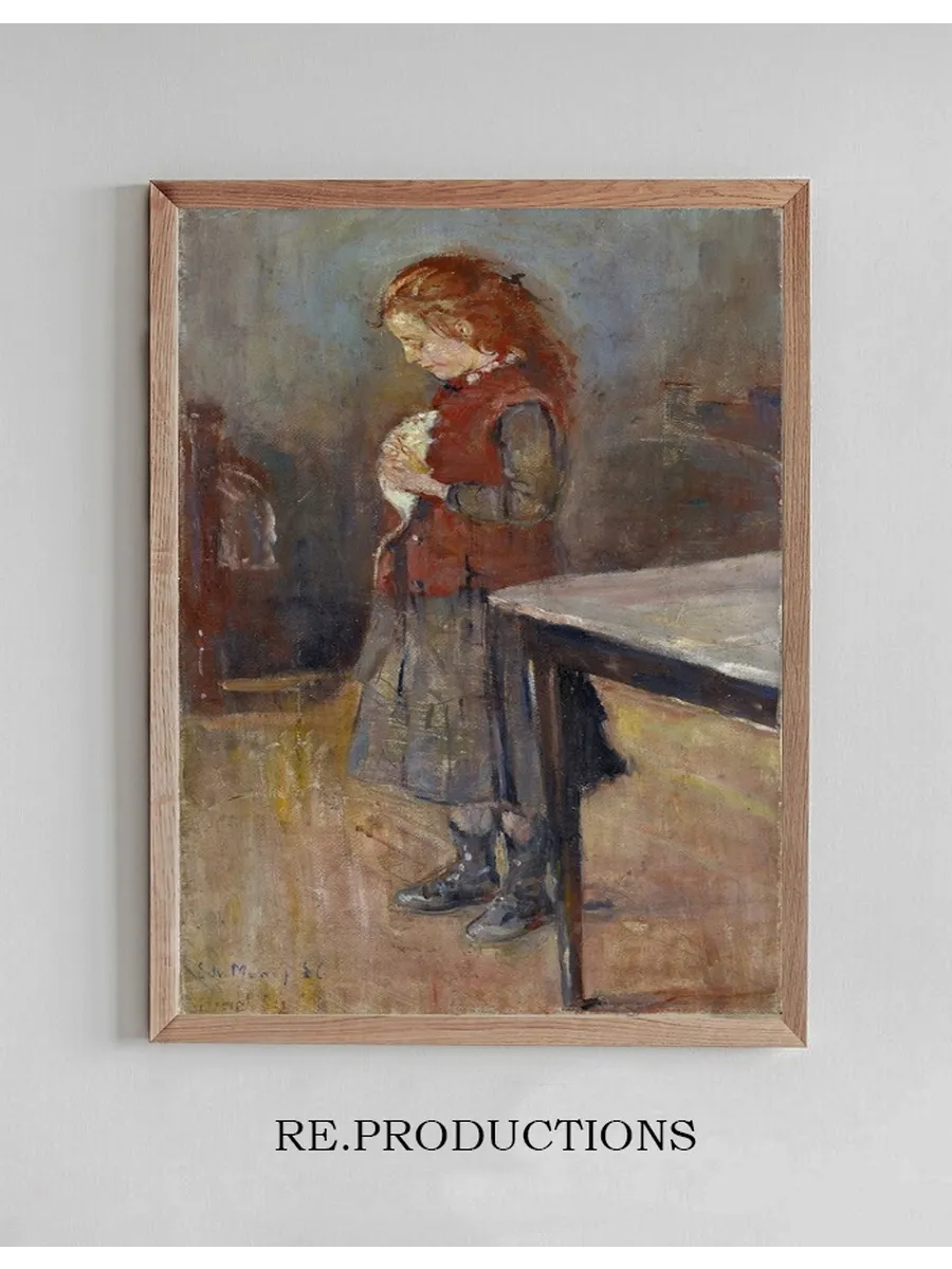 Redhaired Girl With White Rat