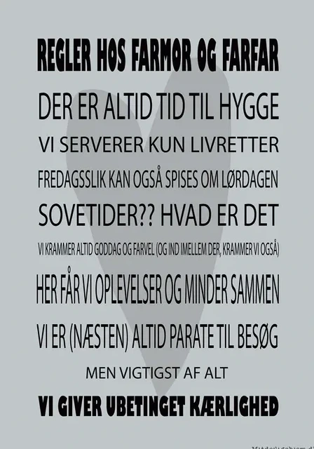 Regler Hos Farmor Og Farfar - Gr