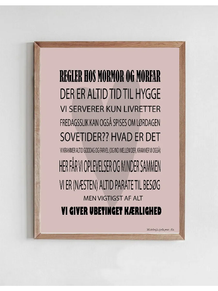 Regler Hos Mormor Og Morfar - Rosa