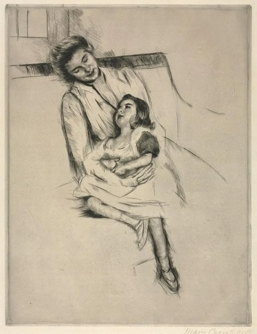 Reine and Margot Seated on a Sofa