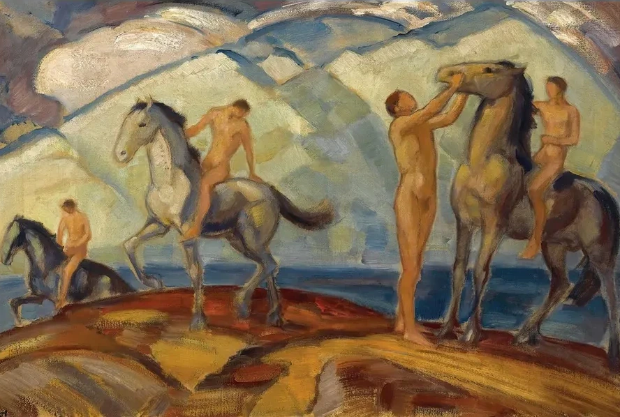 Reiter am Bergsee (Riders At A Mountain Lake)