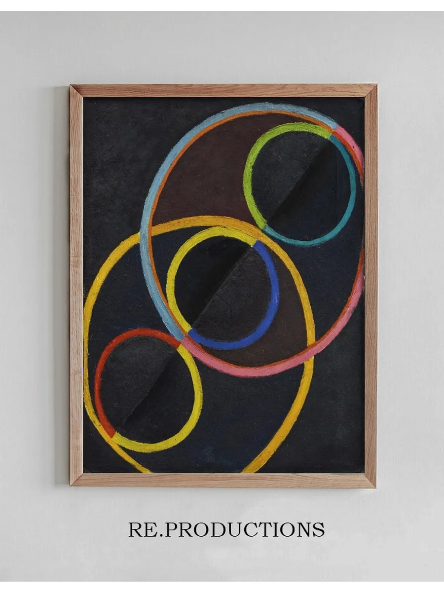 Relief Noir Avec Des Cercles de Couleur
