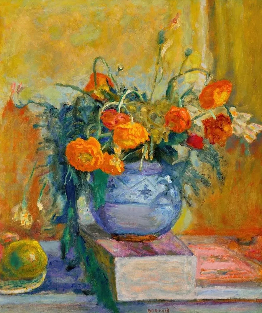 Renoncules Au Vase Bleu