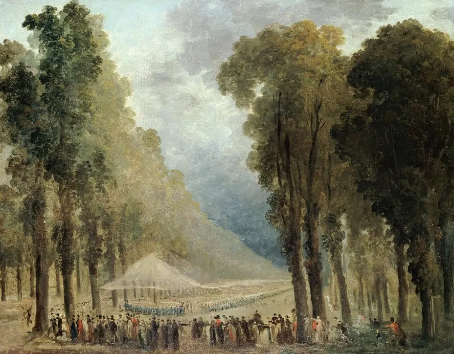 Repas Servi Aux Troupes Dans Une All E Des Champs - Elys Es Ou Dans le Parc de Saint - Cloud