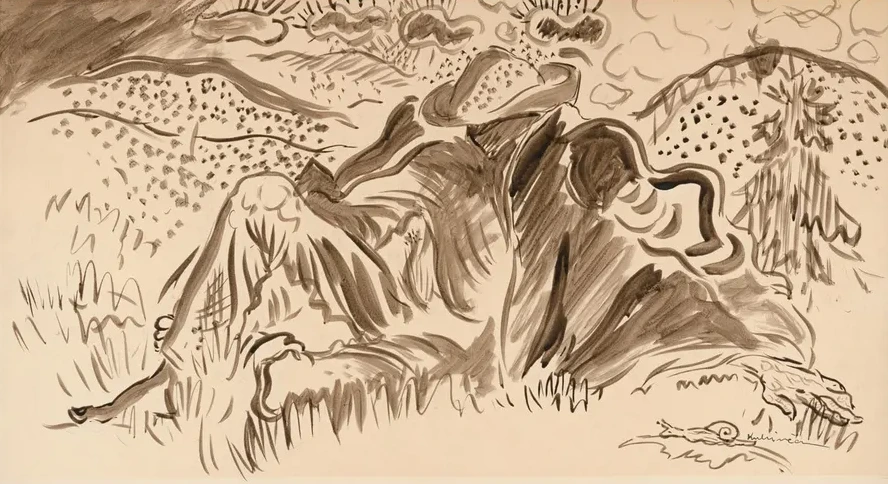 Resting Man in the Forest