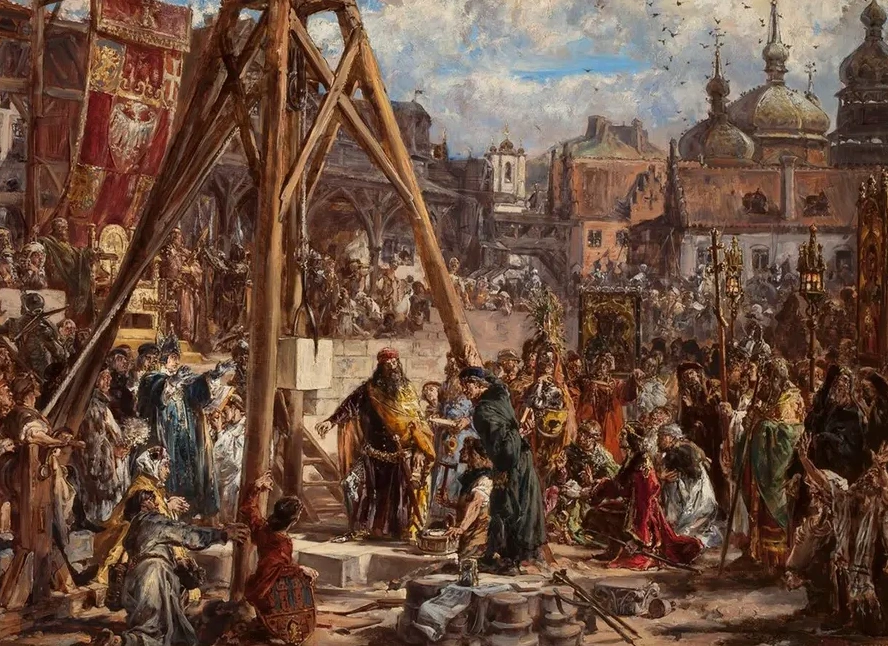 Retaking of Rus. Wealth and Education, 1366 AD, from the Series History of Civilization in Poland