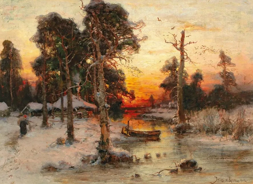 Returning Home At Sunset