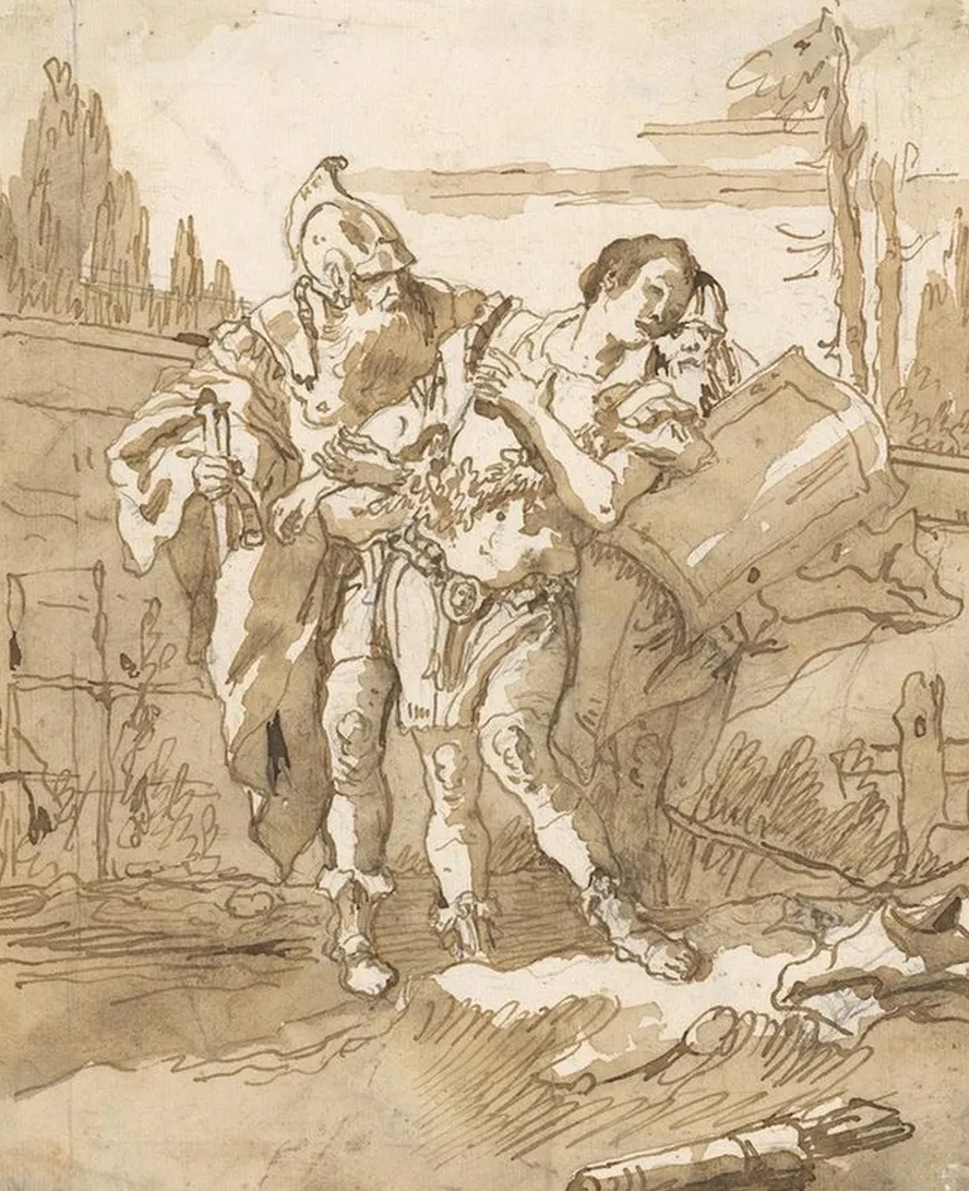 Rinaldo Persuaded by Ubaldo and Guelfo to Abandon Armida