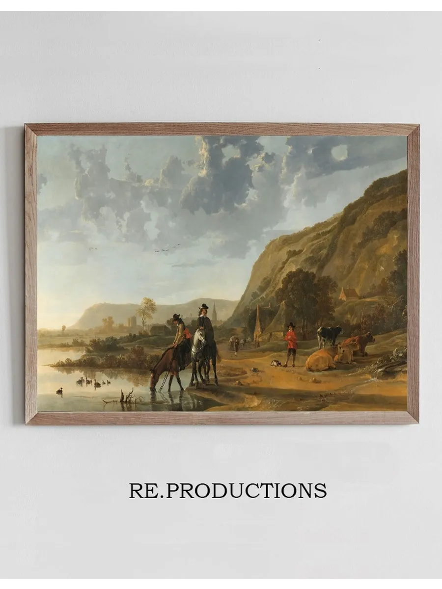 River Landscape with Riders
