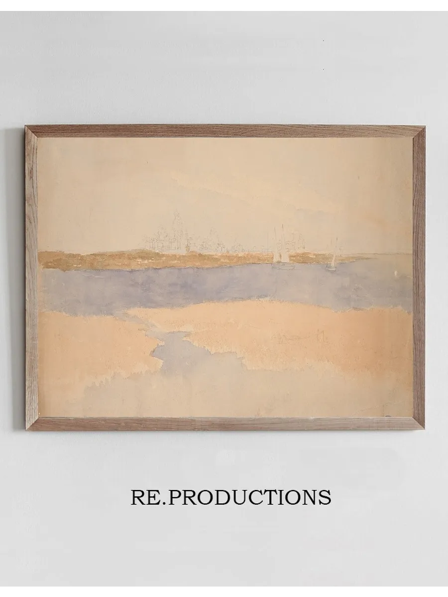 River Landscape with Town on FarShore