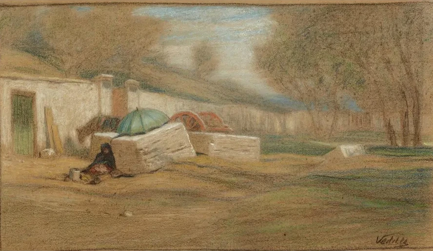 Roadside Figure and Umbrella