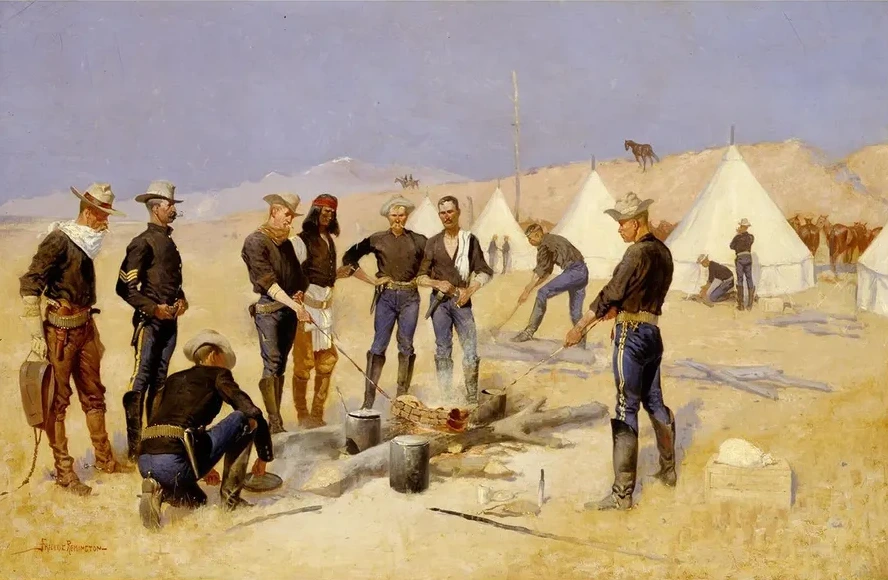 Roasting the Christmas Beef in a CavalryCamp