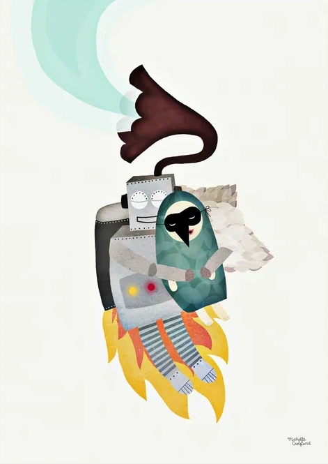Robot and Bird
