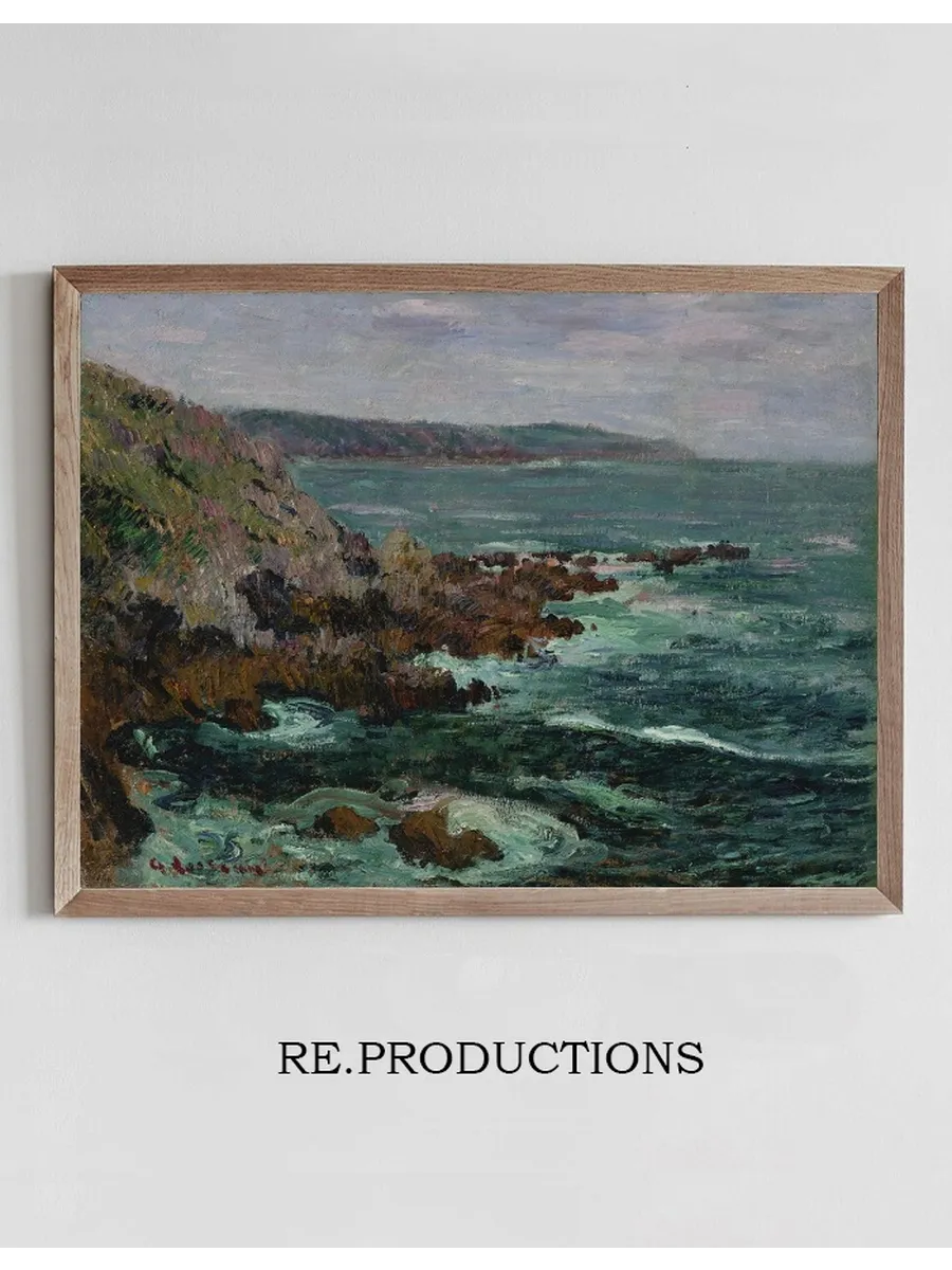 Rochers Dominant la Mer En Bretagne