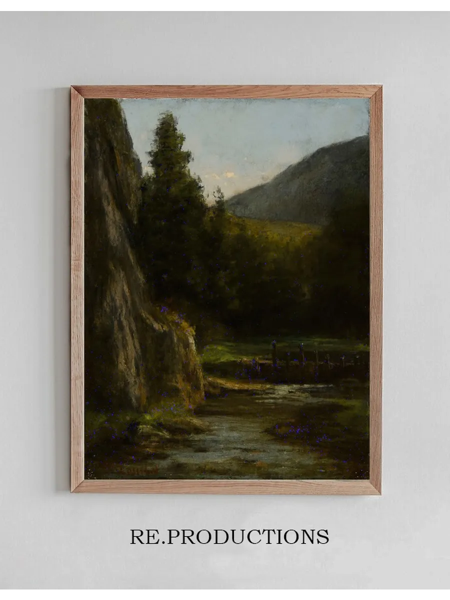 Rochers, Sapins, Ruisseau