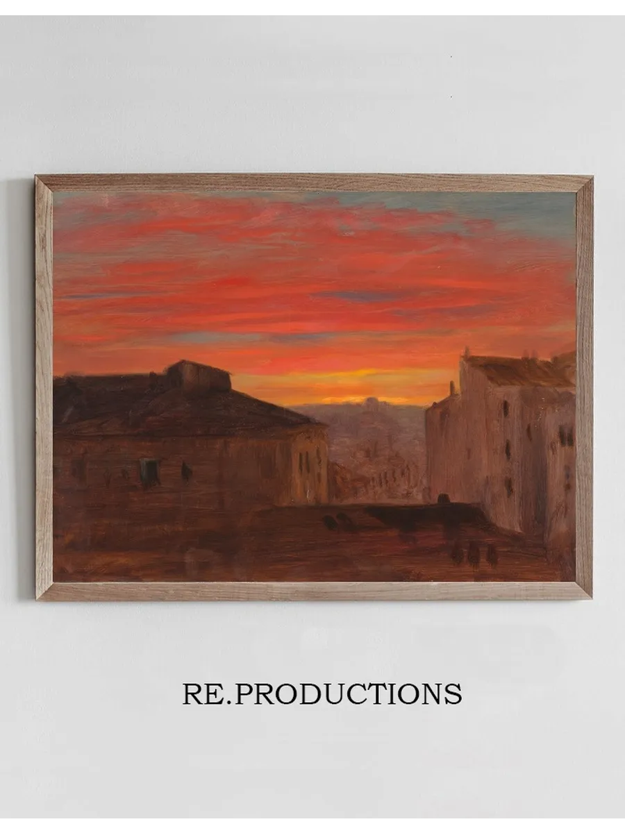 Rooftops at Sunset from the Pincio, Rome