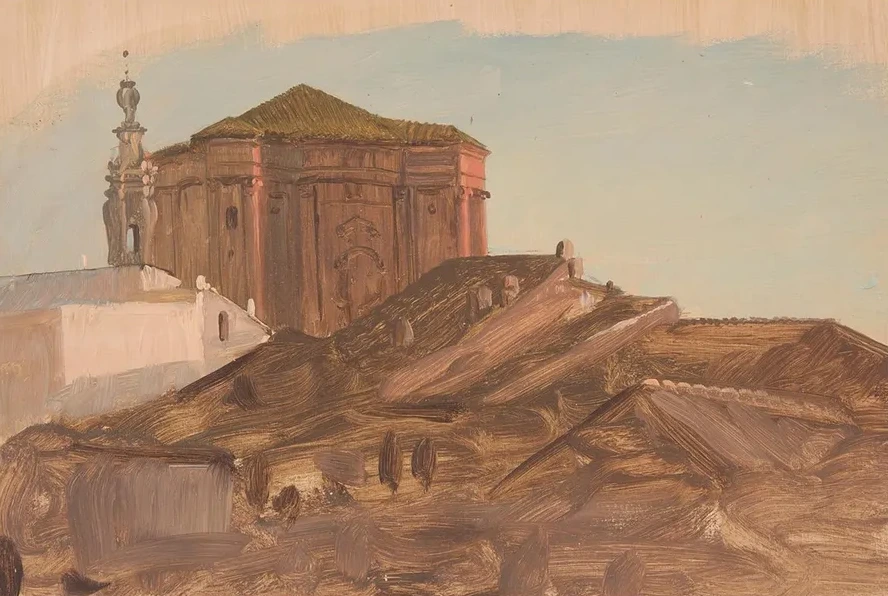 Rooftops Near Sant Andrea Delle Fratte from the Pincio, Rome