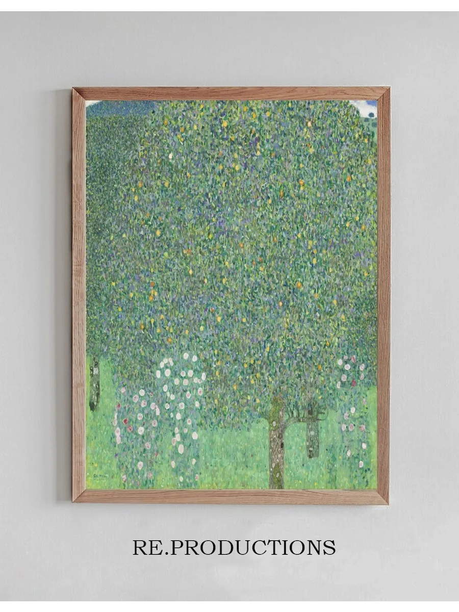 Rosebushes Under the Trees