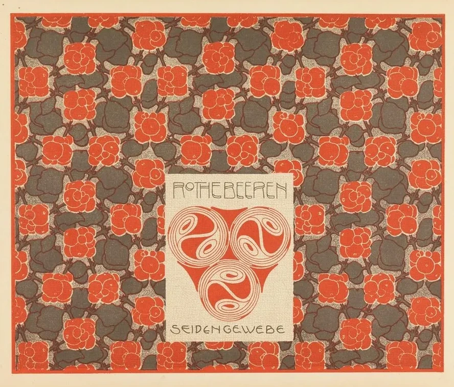 Rothebeeren Seiden Gewebe