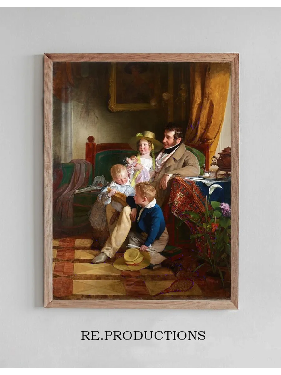 Rudolf von Arthaber Und Seine Kinder Rudolf, Emilie Und Gustav