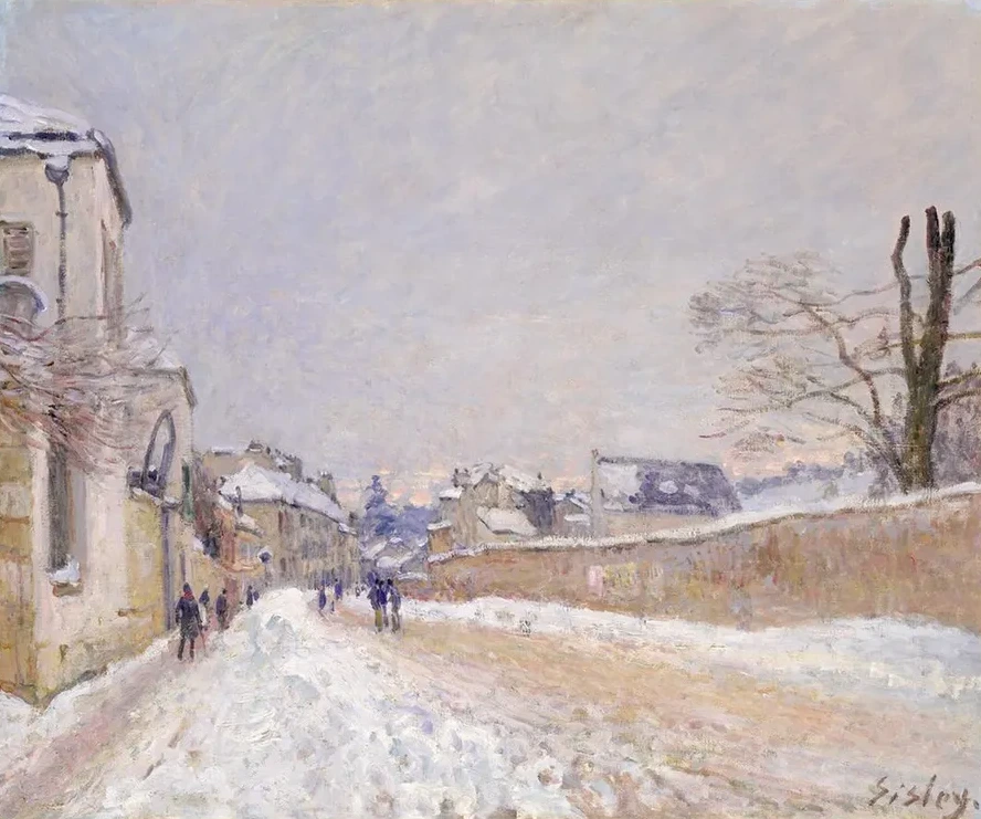 Rue Eug ne Moussoir at Moret Winter