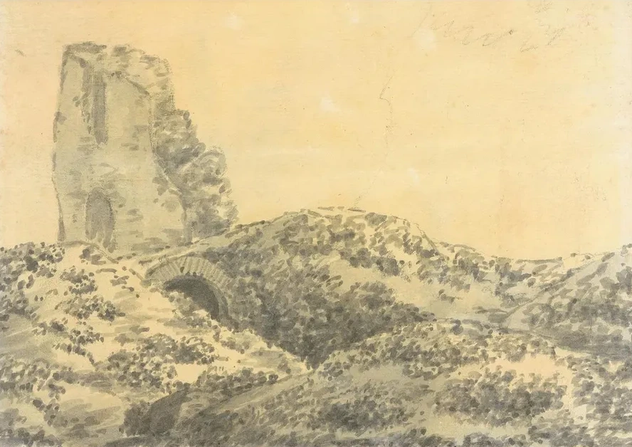 Ruined Roman Tower in a Landscape