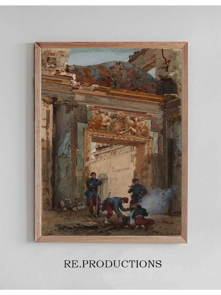 Ruines du Salon de Mars Au Palais de Saint - Cloud En 1871