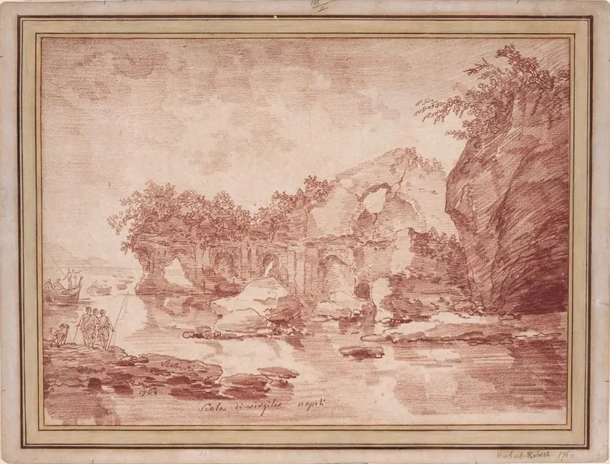 Ruins at the Sea Near Naples the Scola diVirgilio