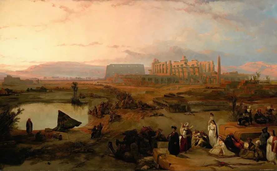 Ruins of the Great Temple at Karnak, Sunset