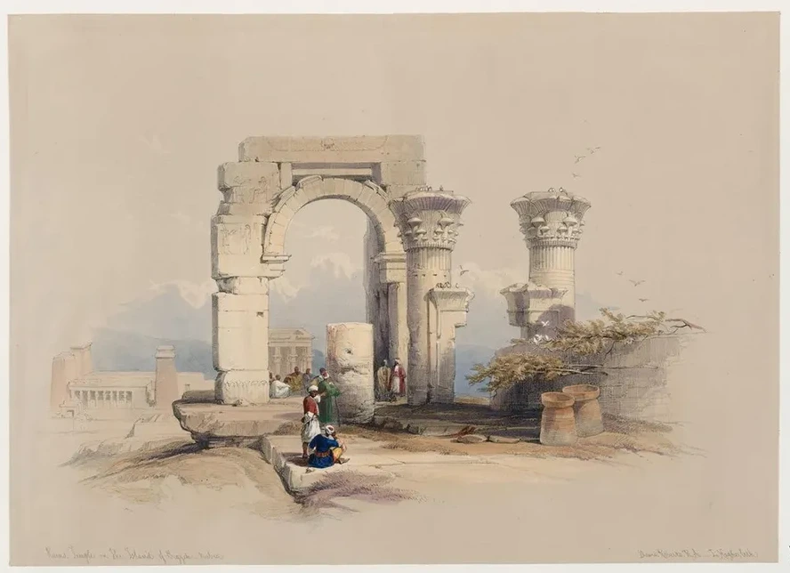 Ruins. Temple on the Island of Biggeh B ga, B jah, Nubia