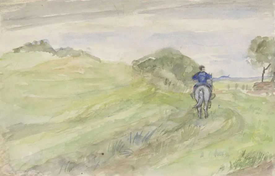 Ruiter Op Een Landweg