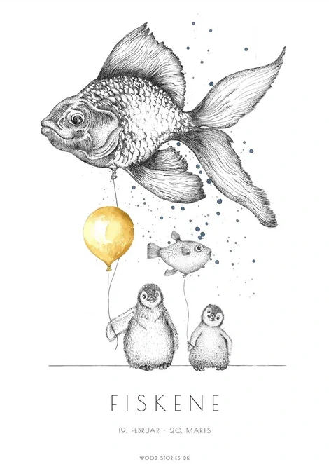Stjernetegnsplakat - Fiskene