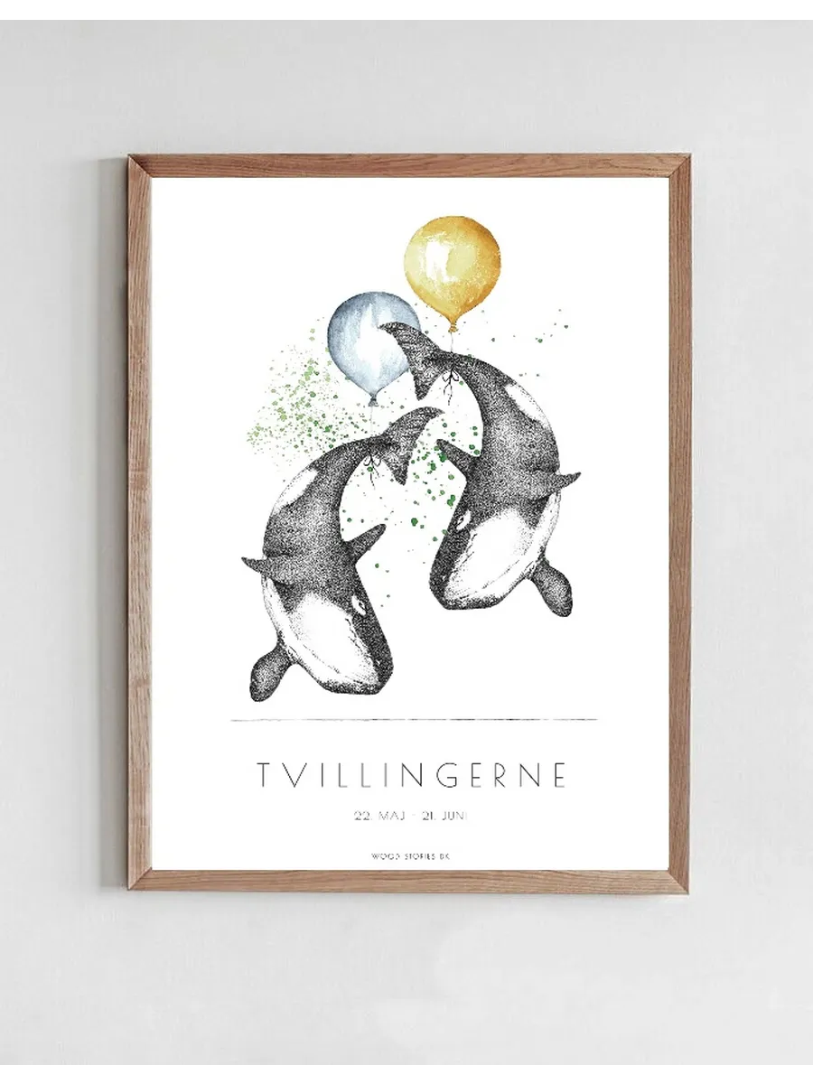 Stjernetegnsplakat - Tvillingerne