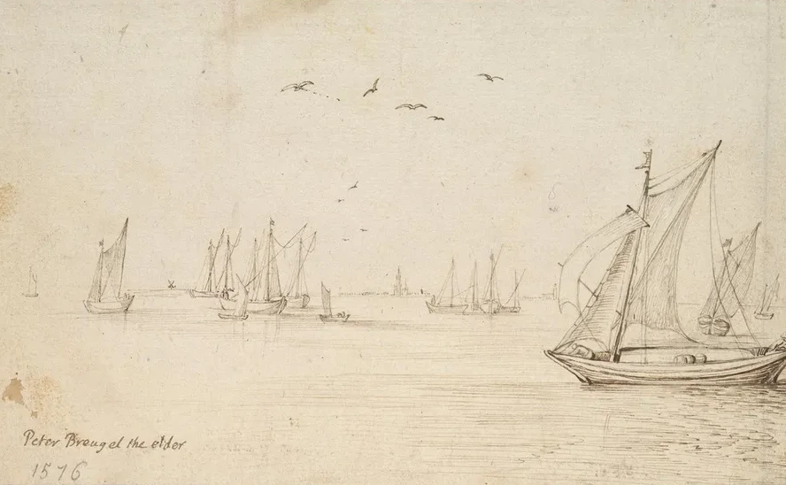 Sailboats, A City in theDistance