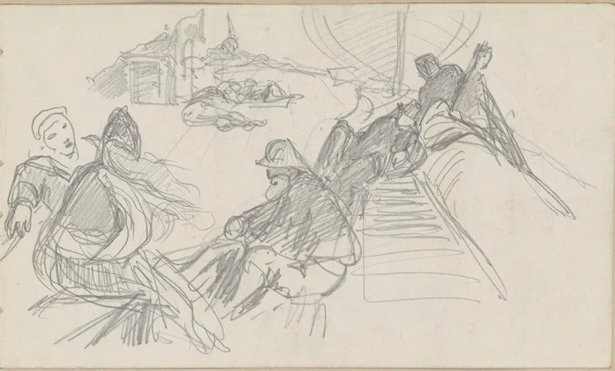 Sailors Relaxing on Deck