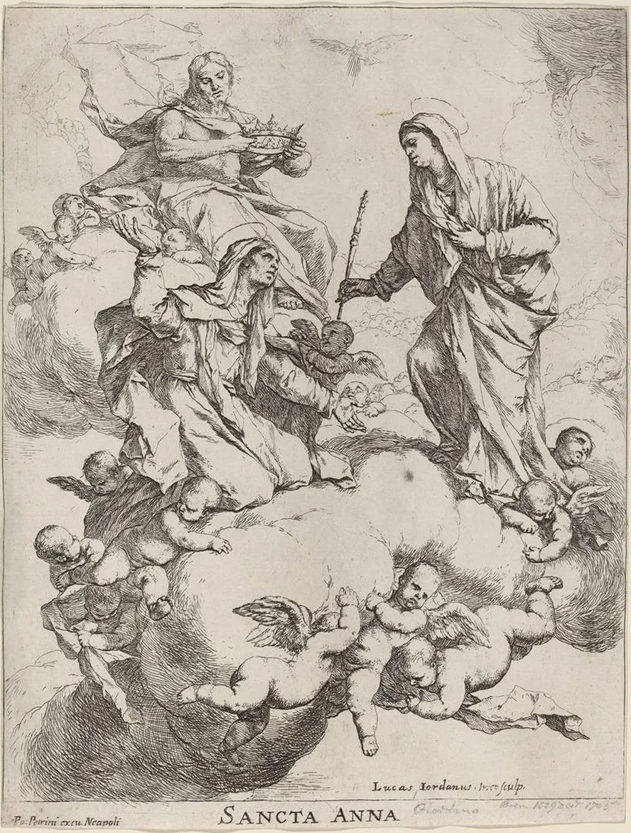 Saint Anne Received by the Virgin and Christ