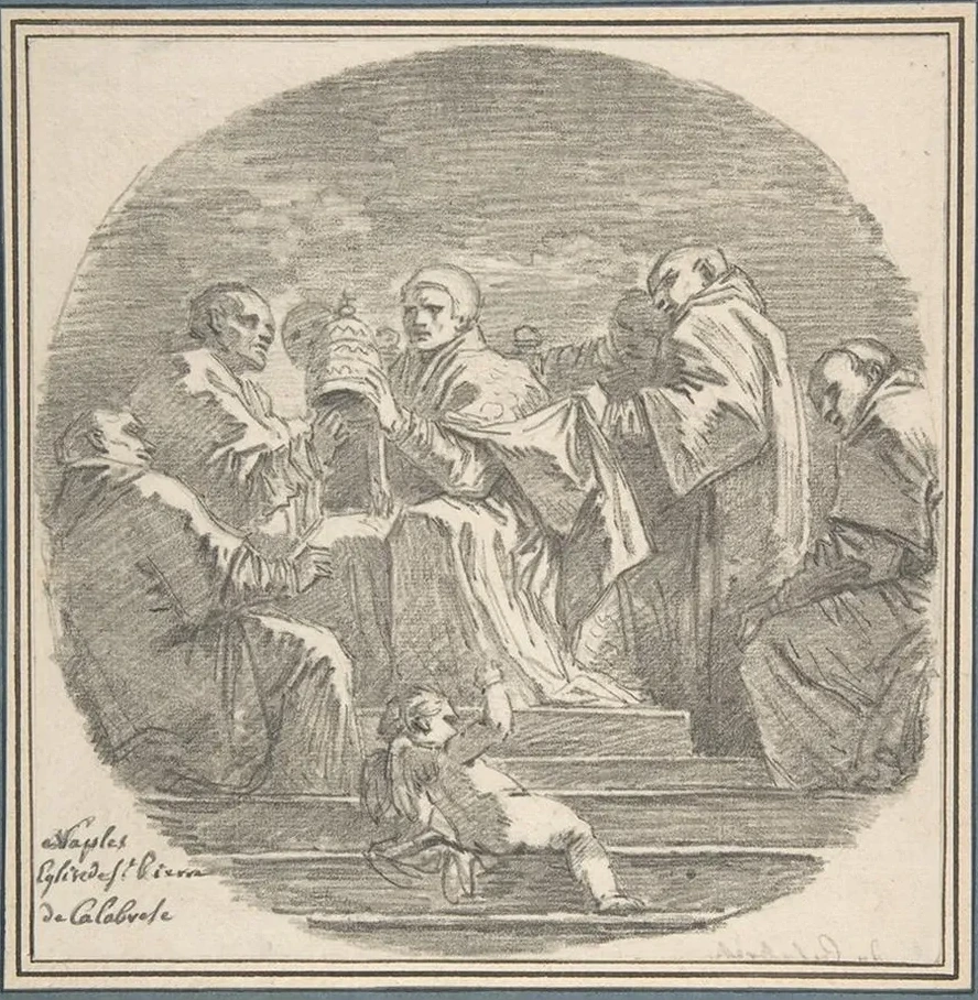 Saint Celestine V Renouncing the Papacy, after Mattia Preti