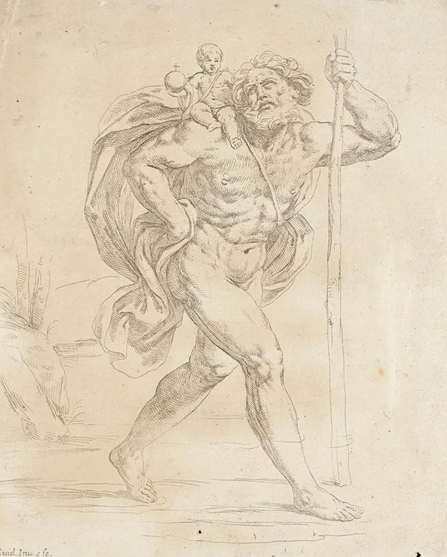 Saint Christopher and the Holy Child