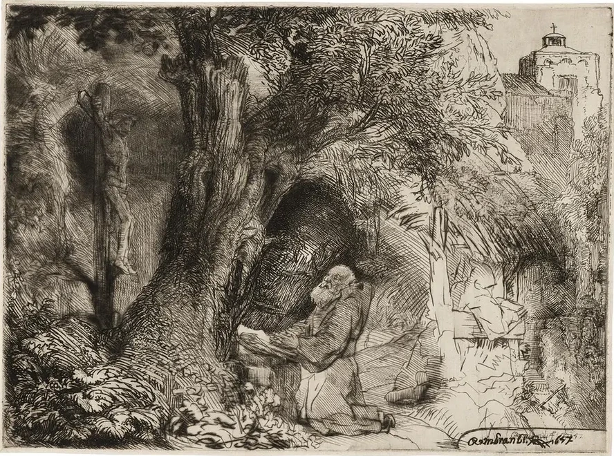 Saint Francis Beneath a Tree Praying