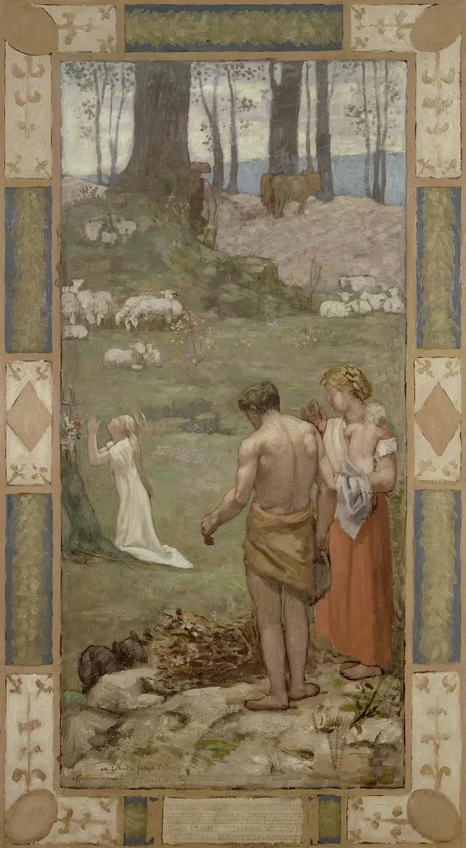 Saint Genevieve as a Child in Prayer