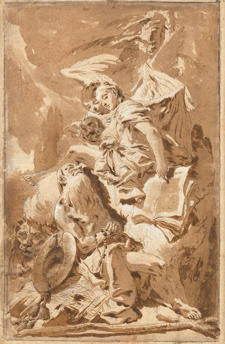 Saint Jerome in the Desert Listening to the Angels