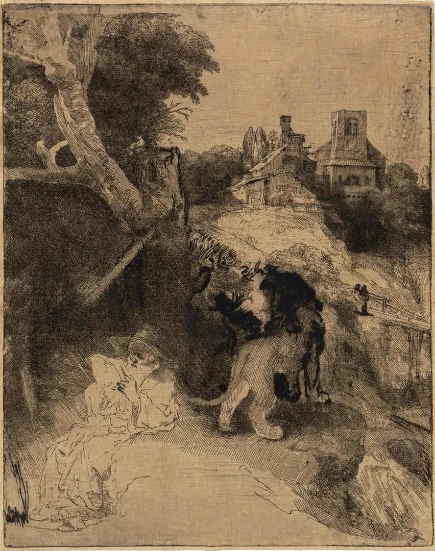 Saint Jerome Reading in an Italian Landscape