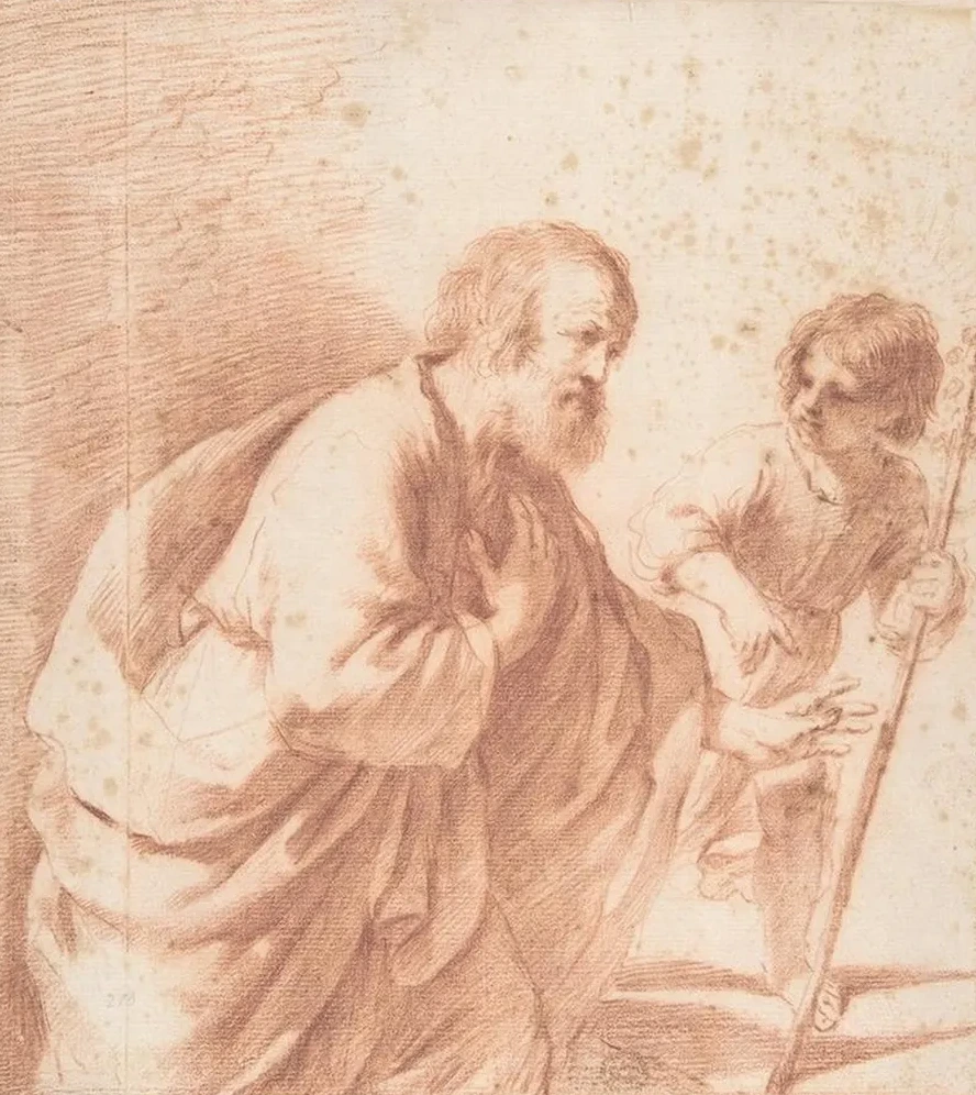 Saint Joseph Seen with his Flowering Staff, which is Held by the Christ Child