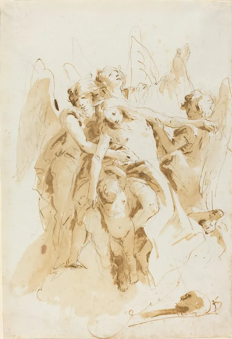 Saint Mary Magdalene Lifted by Angels