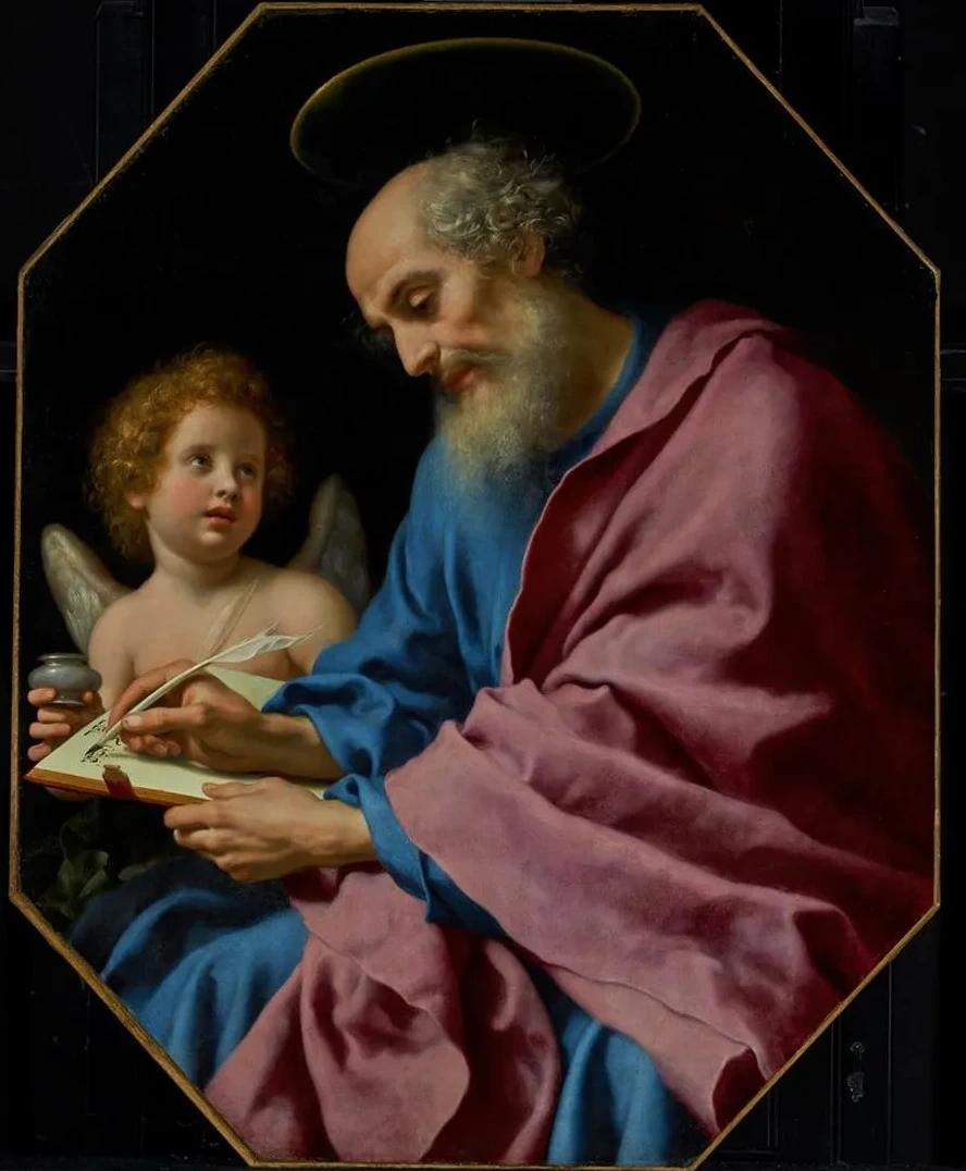 Saint Matthew Writing His Gospel