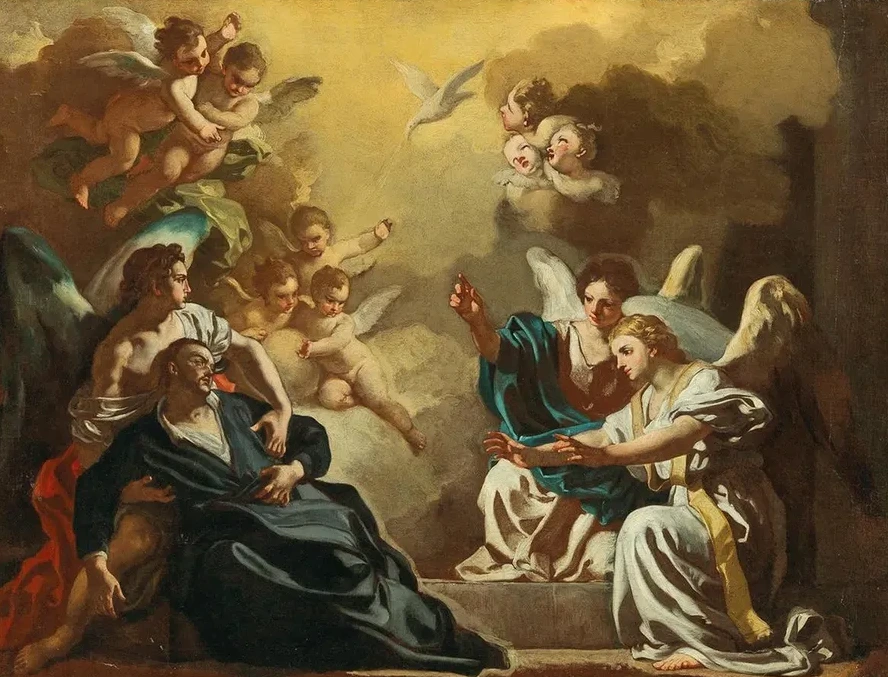 Saint Philip Neri Receiving the Holy Spirit in the Catacombs of Saint Sebastian